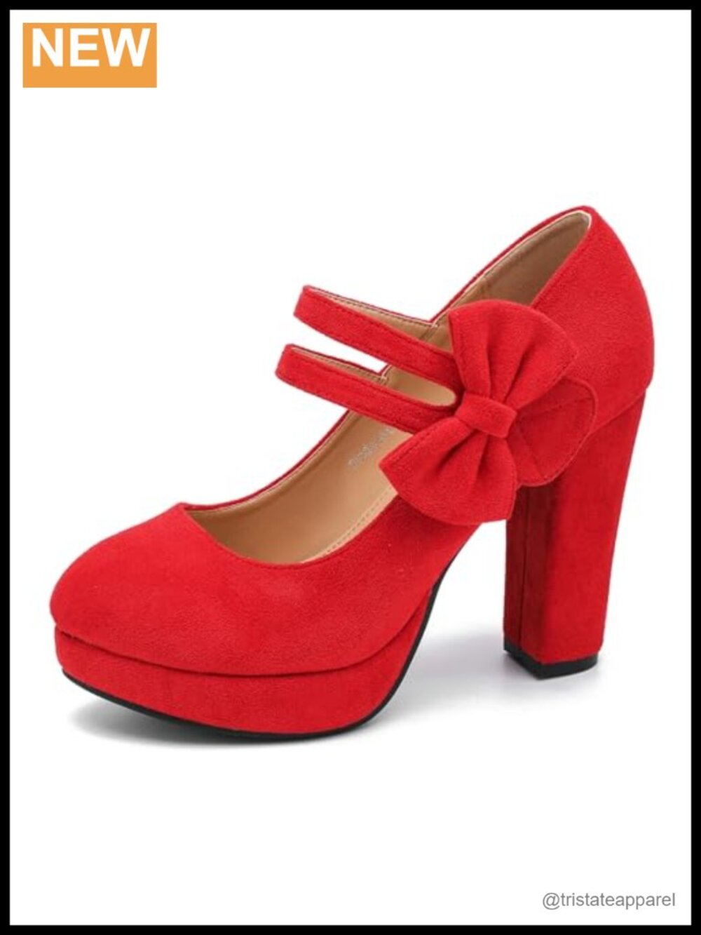 Platform Mary Jane Pumps with Bow Block Heel Dress Shoes